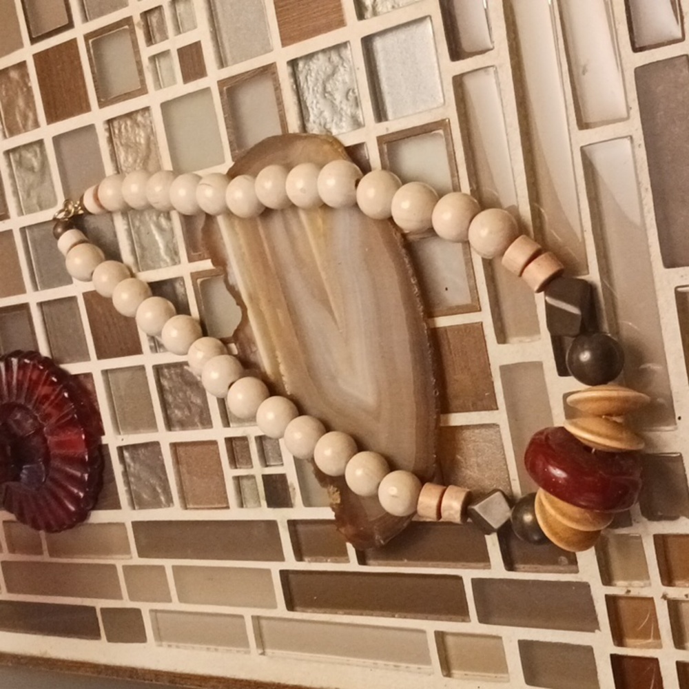 Vintage Artisan Wooden necklace